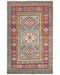3x5 Gray Kuba Afghan Hand Knotted Wool Area Rug